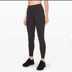 Lululemon Fast and Free Tight II 25” *Non-reflective Nulux Size 10 Black